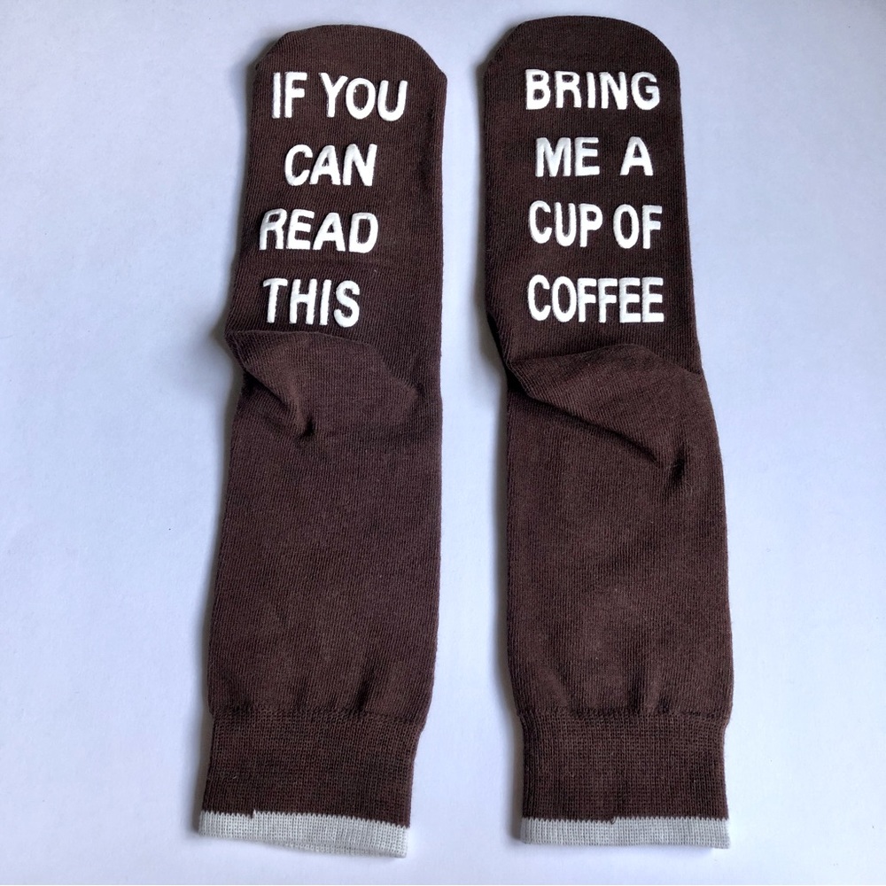 2/$20 NEW Coffee Socks If You Can Read This Bring Me A Cup of Coffee Women NWOT